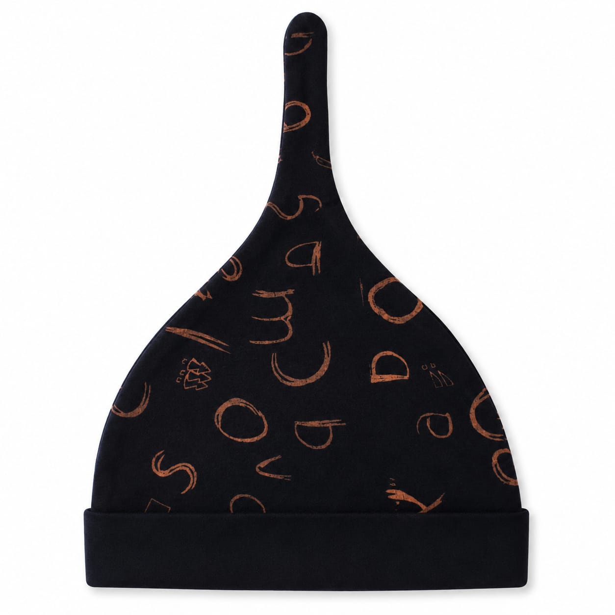 Midnight Scribbles Newborn Knot Hat