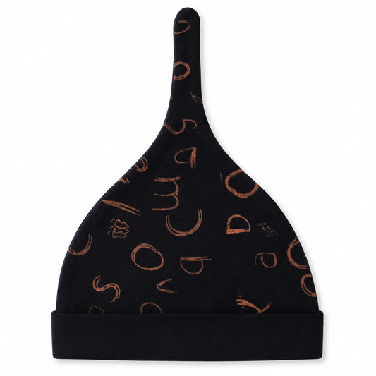 Midnight Scribbles Newborn Knot Hat