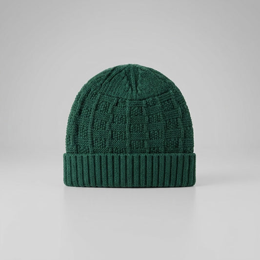 Pine Forest Textured Knit Beanie