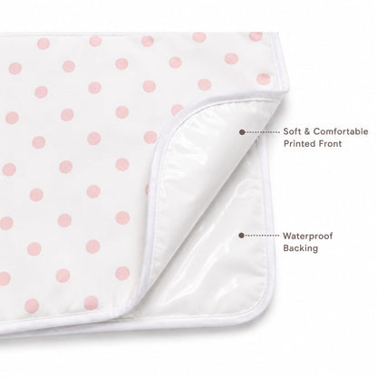 Blush Polka Baby Changing Mat