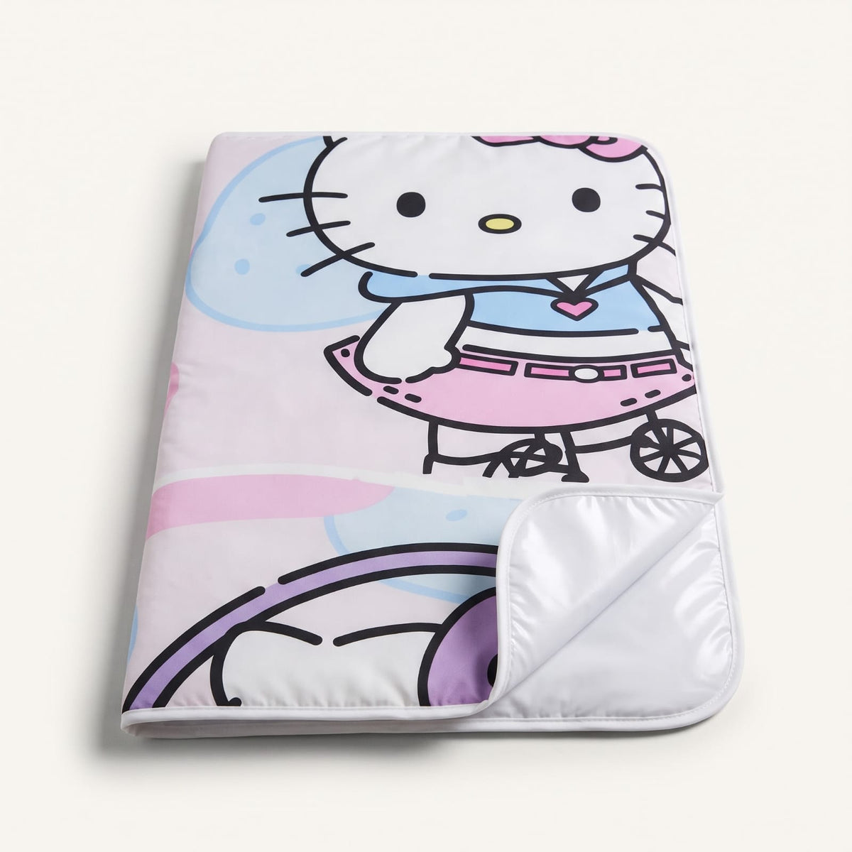 Pastel Kitty Kids' 2-in-1 Changing Mat & Bath Mat (Large)