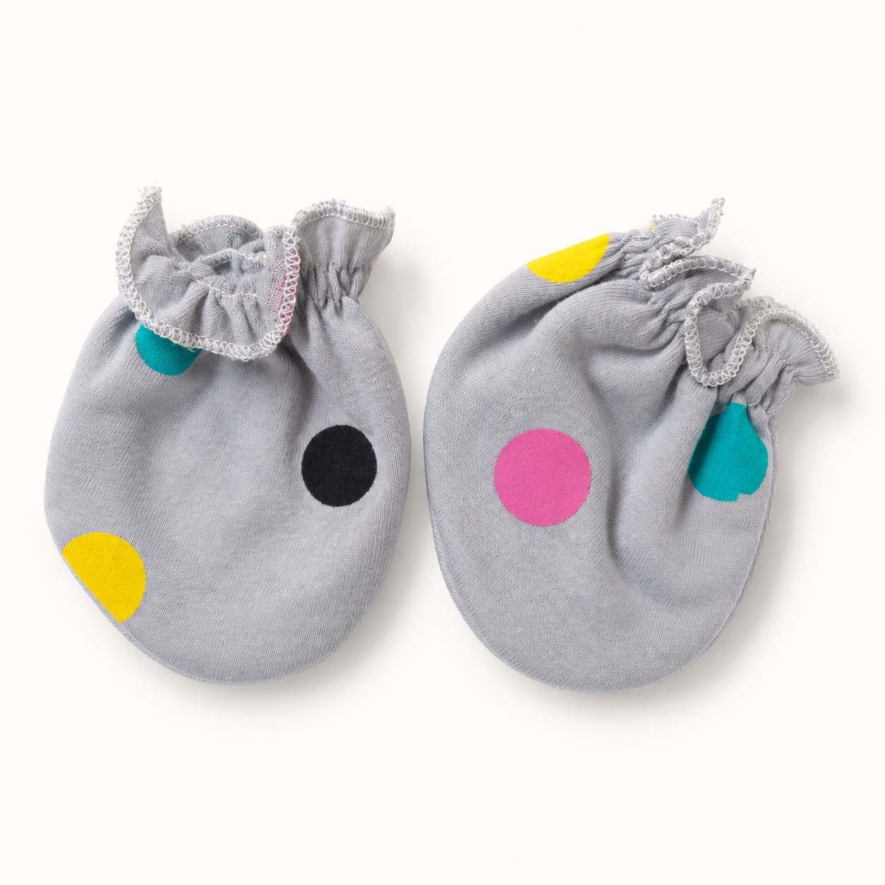 Confetti Dots Newborn Scratch Mittens – Soft Cotton Baby Gloves