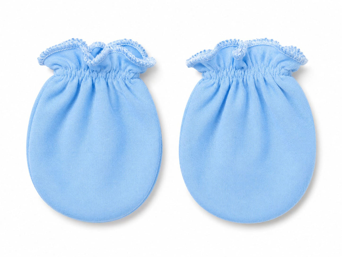 Baby Blue Newborn Scratch Mittens – Soft Cotton Baby Gloves