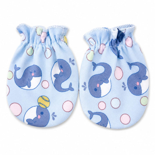 Whale Wishes Baby Mittens