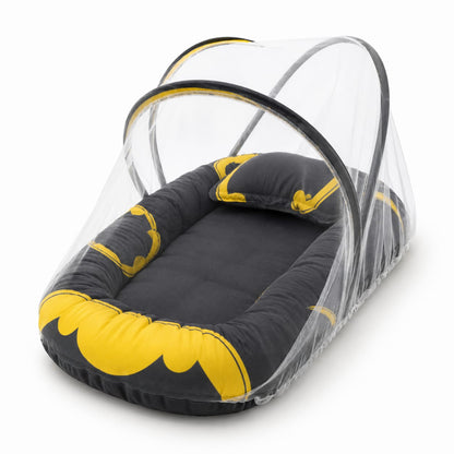 Hero Series Portable Baby Lounger & Protective Canopy – Dark Knight Edition