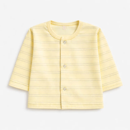 Butter Yellow Stripe Newborn Sleepwear Set (2-Piece)