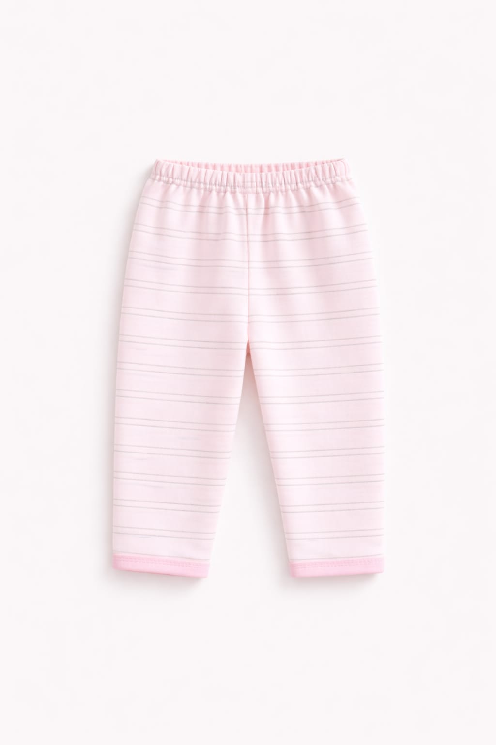 Soft Baby Pink Stripe Newborn Sleepwear Set (2-Piece)