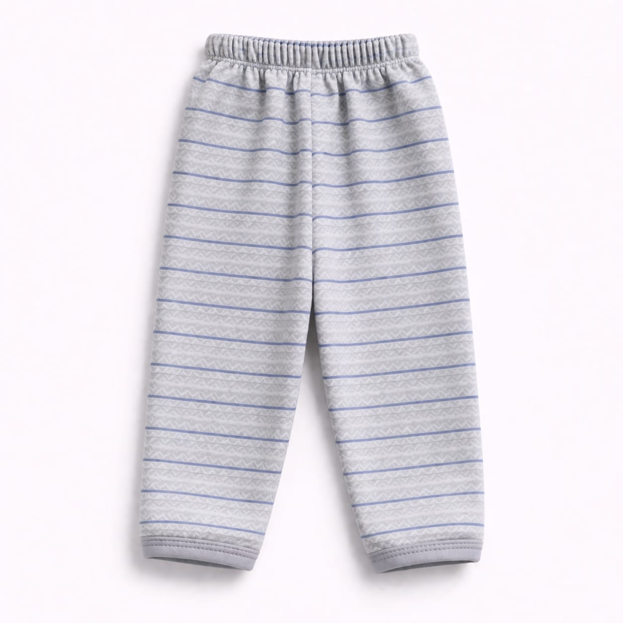Grey & Blue Stripe Newborn Sleepwear Set (2-Piece)