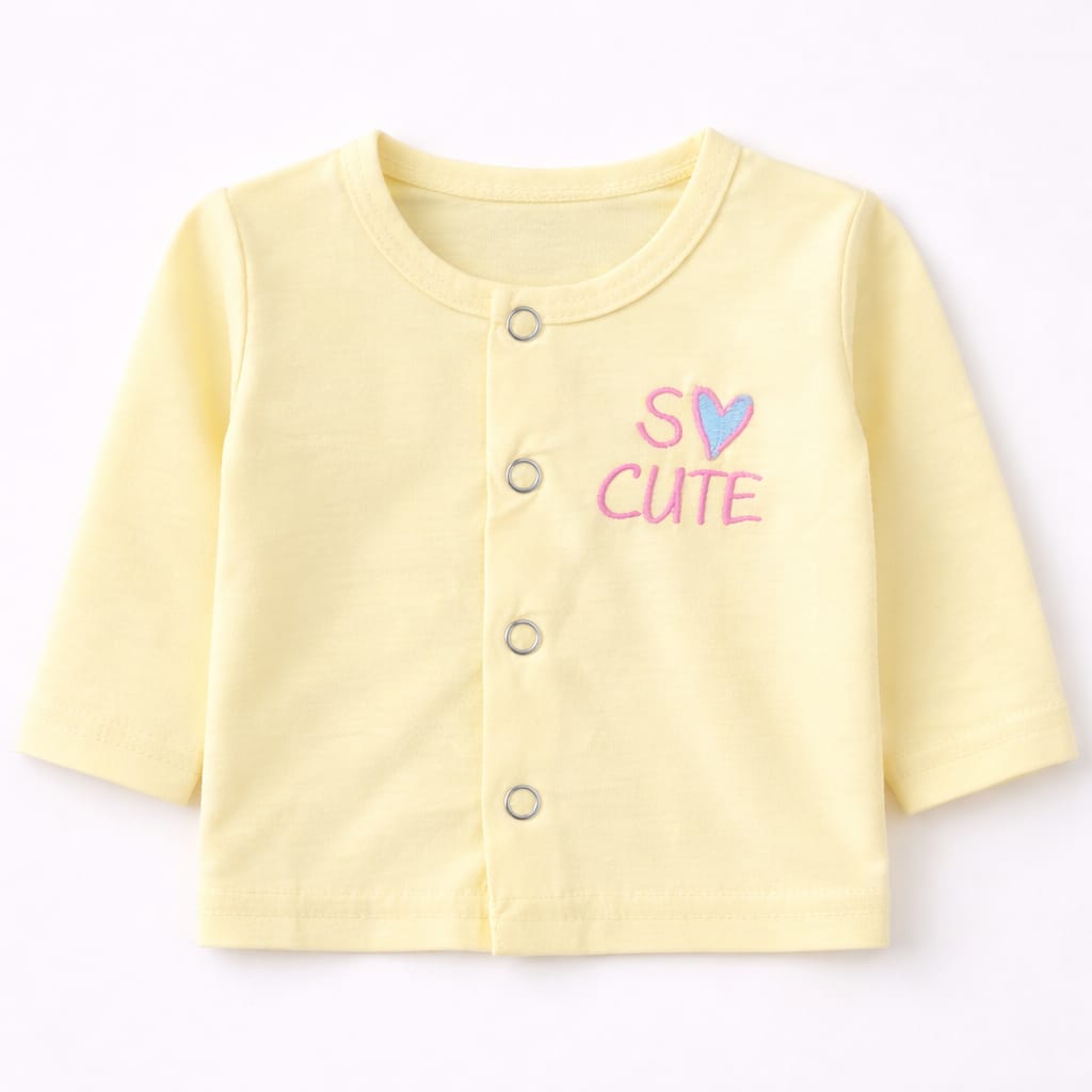 So Cute Lemon Yellow Baby Night Suit Set (2-Piece)