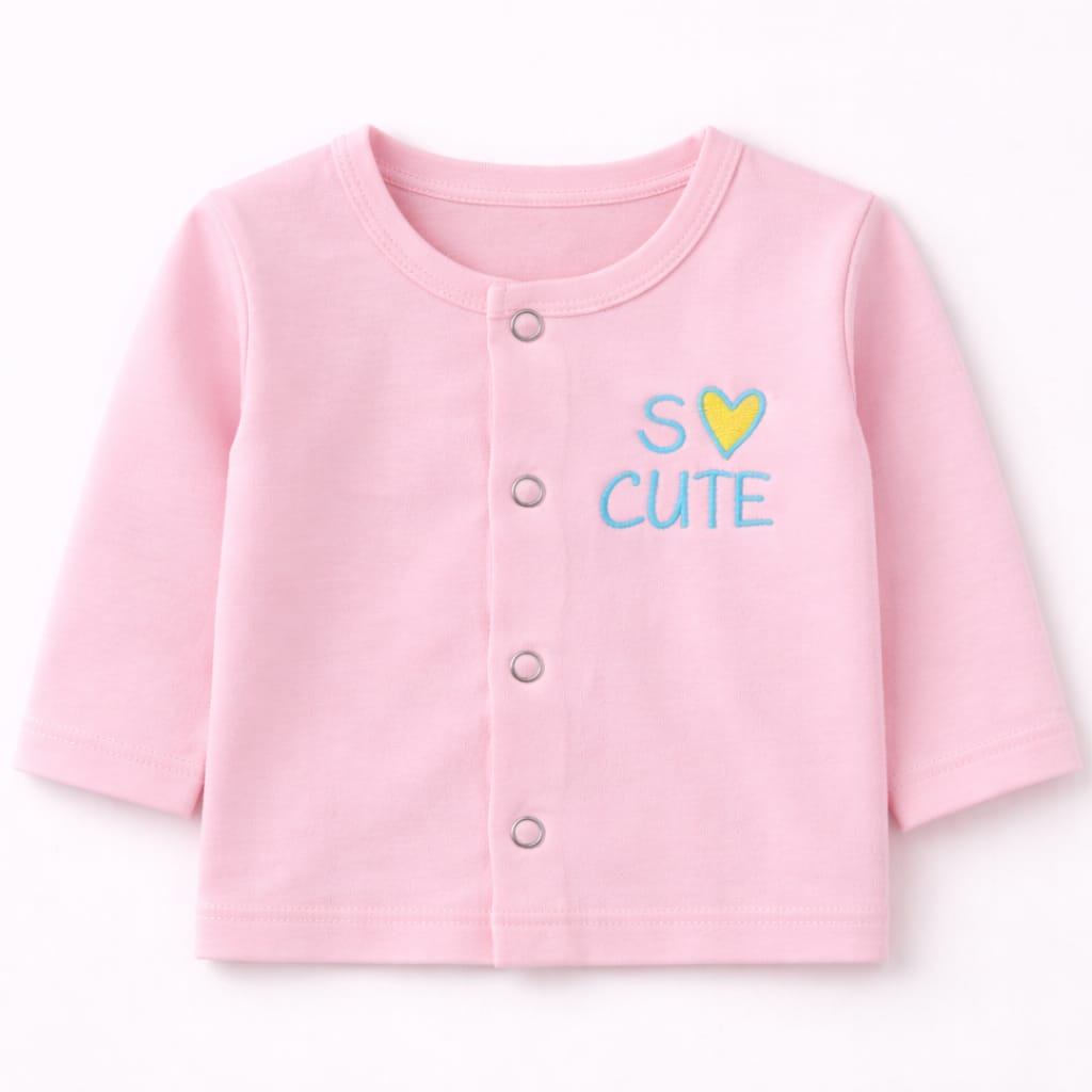 So Cute Baby Pink Night Suit Set (2-Piece)