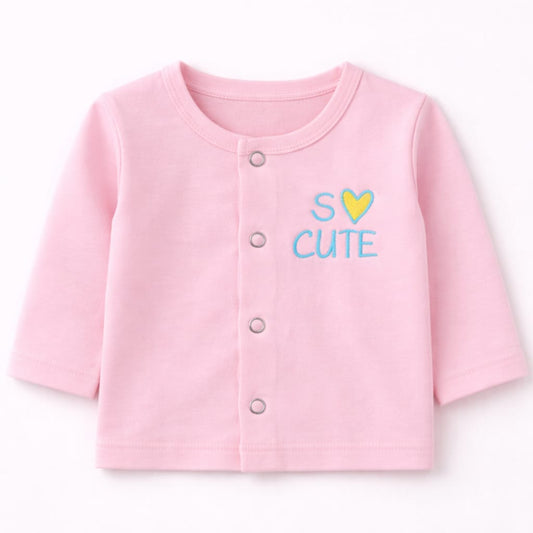 So Cute Baby Pink Night Suit Set (2-Piece)