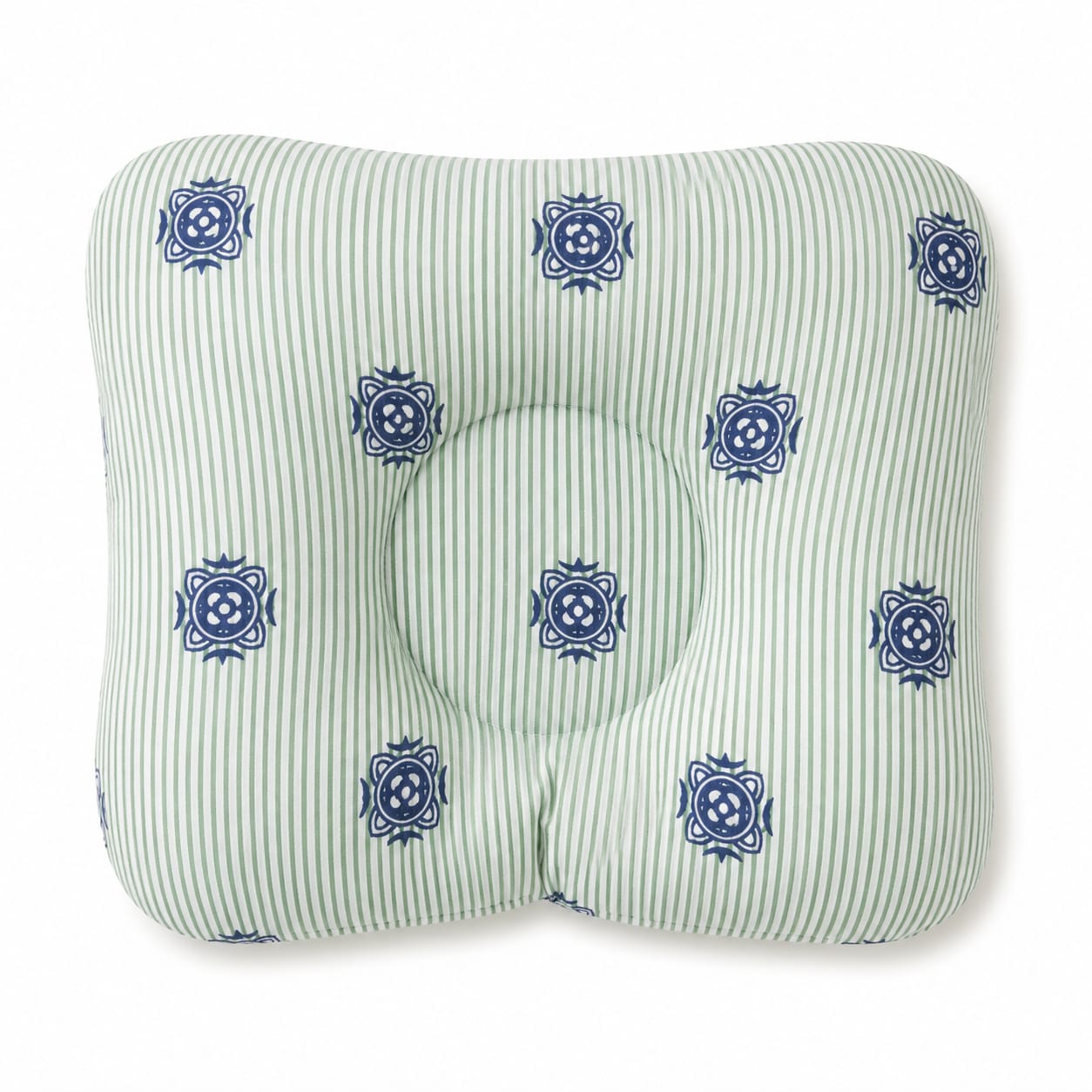 Sage Stripe Mini Baby Head Support Cushion