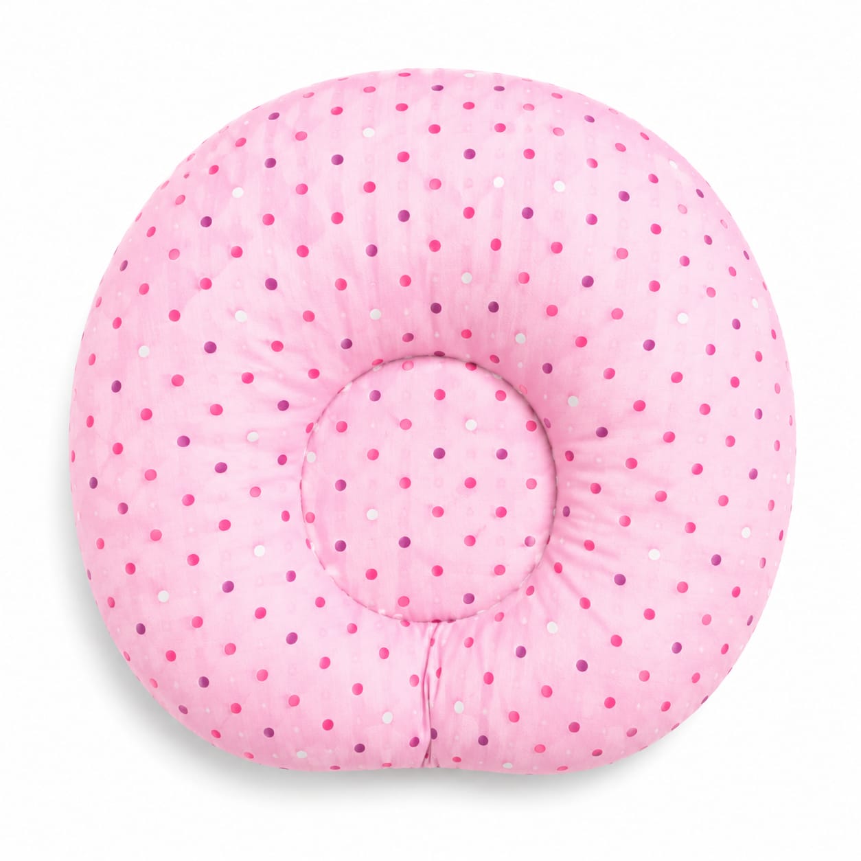Baby Pink Polka Dot Baby Head Support Pillow