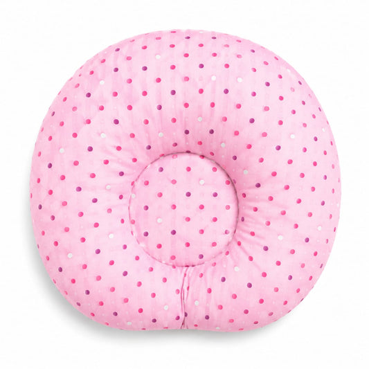 Baby Pink Polka Dot Baby Head Support Pillow