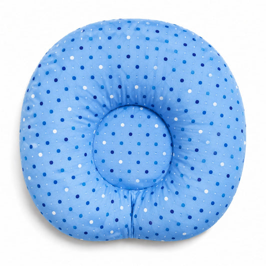Powder Blue Polka Dot Baby Head Support Pillow
