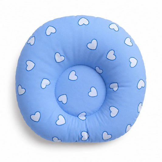 Blue Hearts Baby Head Support Pillow