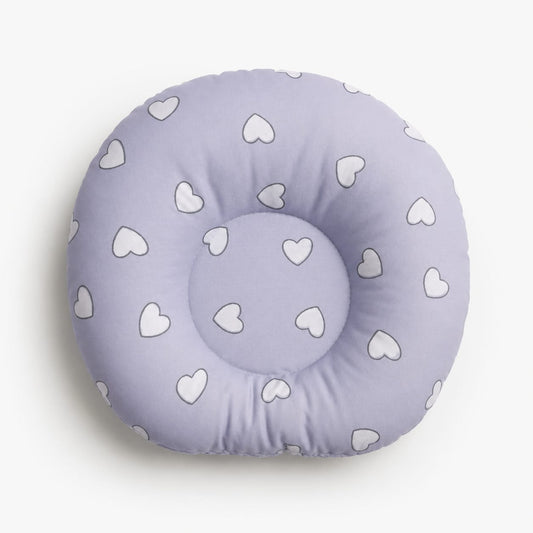 Lavender Hearts Baby Head Support Pillow