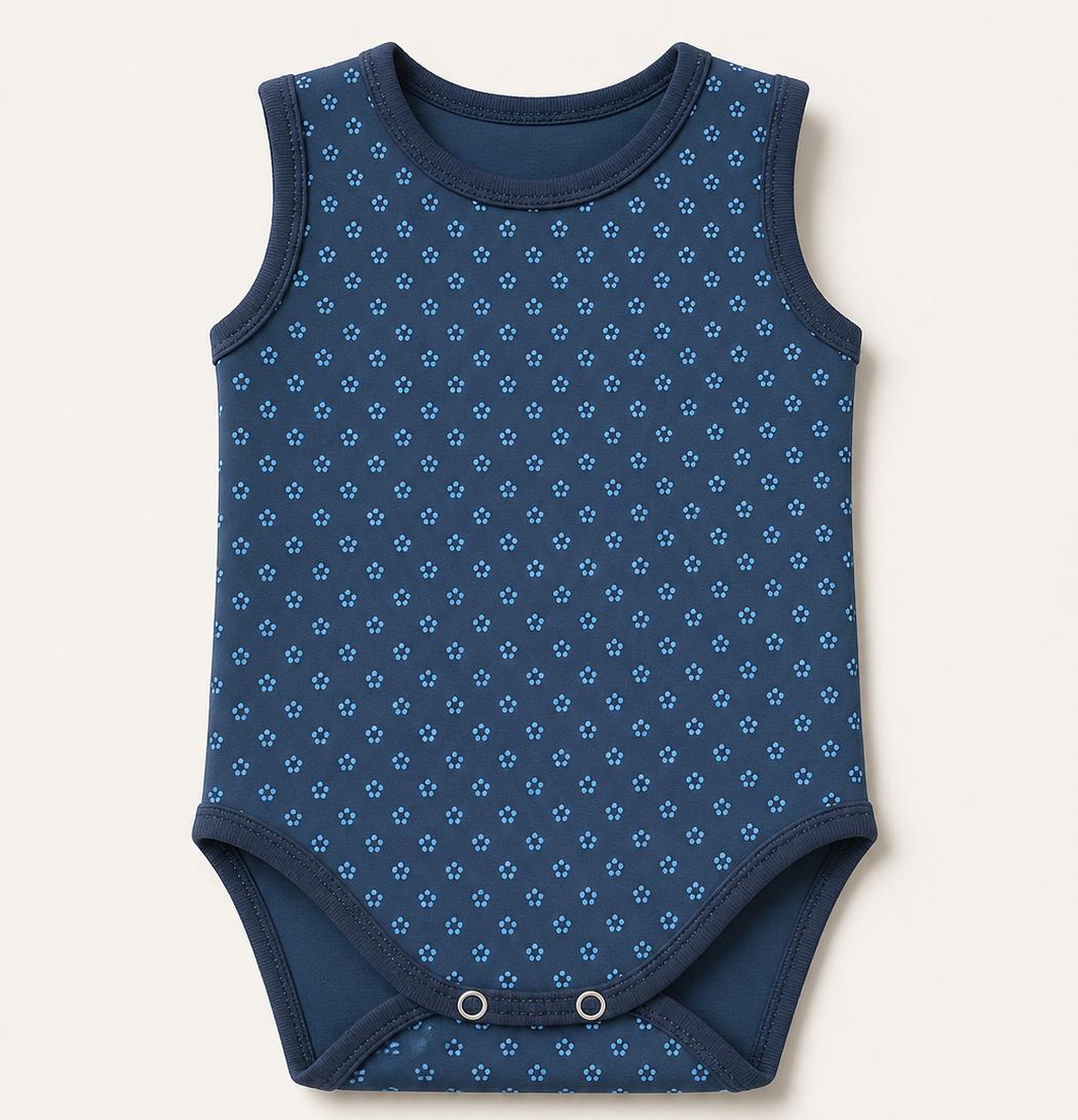 Midnight Blue Bloom Baby Bodysuit