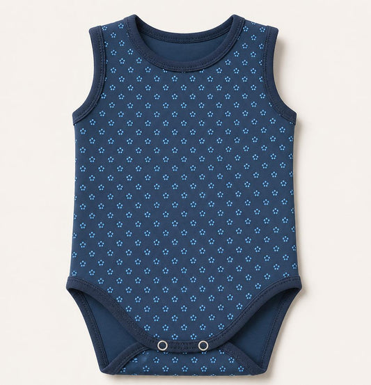 Midnight Blue Bloom Baby Bodysuit