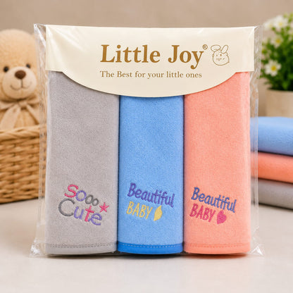 Embroidered Baby Washcloth Set – 3 Pack