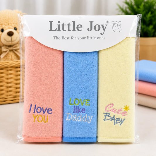 Little Joy Embroidered Baby Washcloth Set – 3 Pack