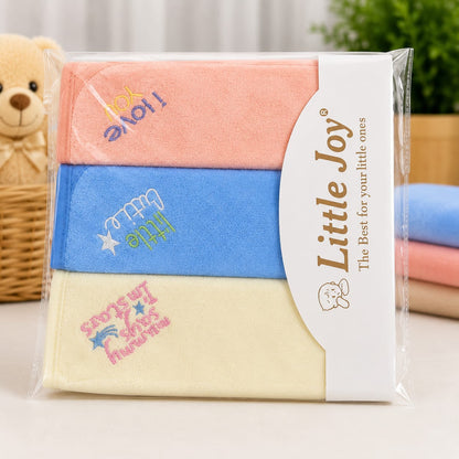Embroidered Baby Washcloth Set – 3 Pack