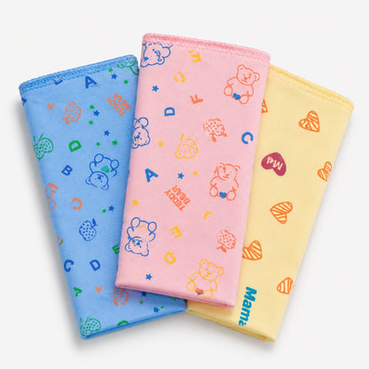 Teddy & Hearts Baby Washcloth Set – Pack of 3