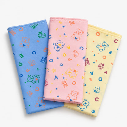 Teddy Bear Alphabet Baby Washcloth Set – Pack of 3
