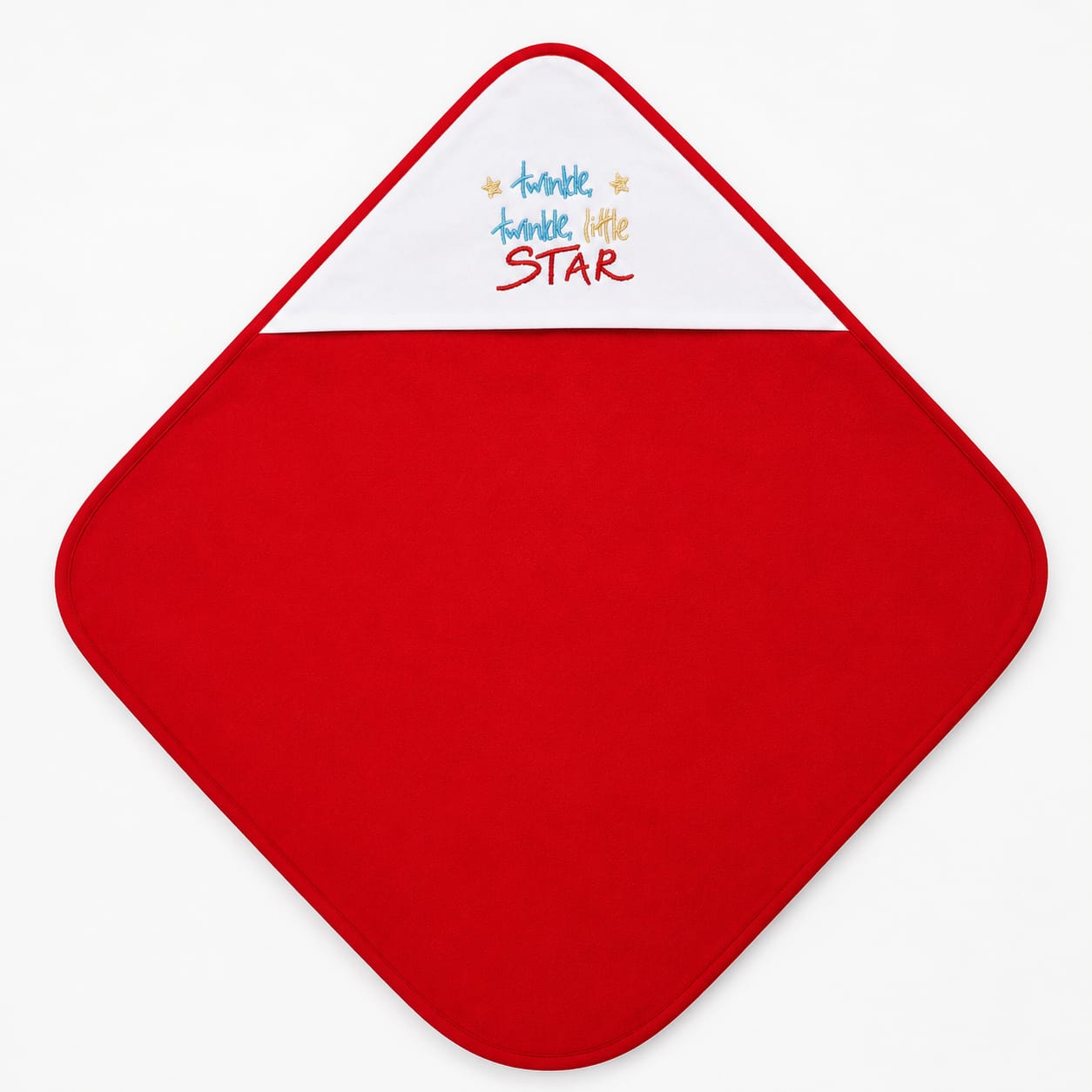 Twinkle Twinkle Little Star Baby Wrapping Sheet – Soft Cotton Receiving Blanket (Red)
