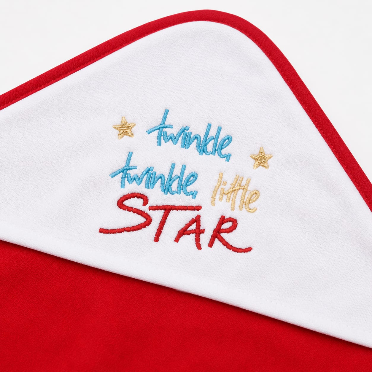 Twinkle Twinkle Little Star Baby Wrapping Sheet – Soft Cotton Receiving Blanket (Red)