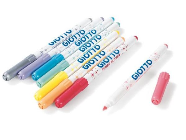 Giotto Turbo Glitter Color Markers Set Of 8 Pcs