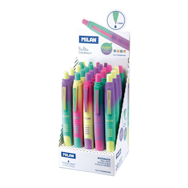 Milan Sunset Compact Ball Pen Blue Ink – Single Piece