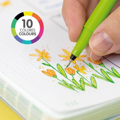 Milan Sway Fineliner 0.4mm Set Of 10 Pcs