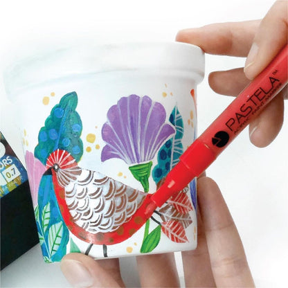 Pastela Acrylic Paint Marker Set Of 12 – 0.7mm Extra Fine Tip