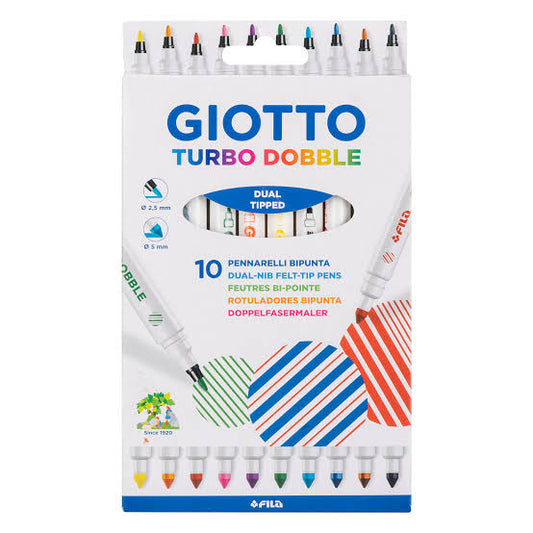 Giotto Turbo Double Tip Color Markers Set of 10 Pcs