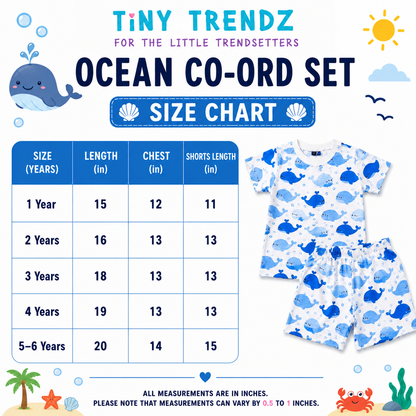 TinyTrendz Ocean Buddy Co-ord Set 🐋💙