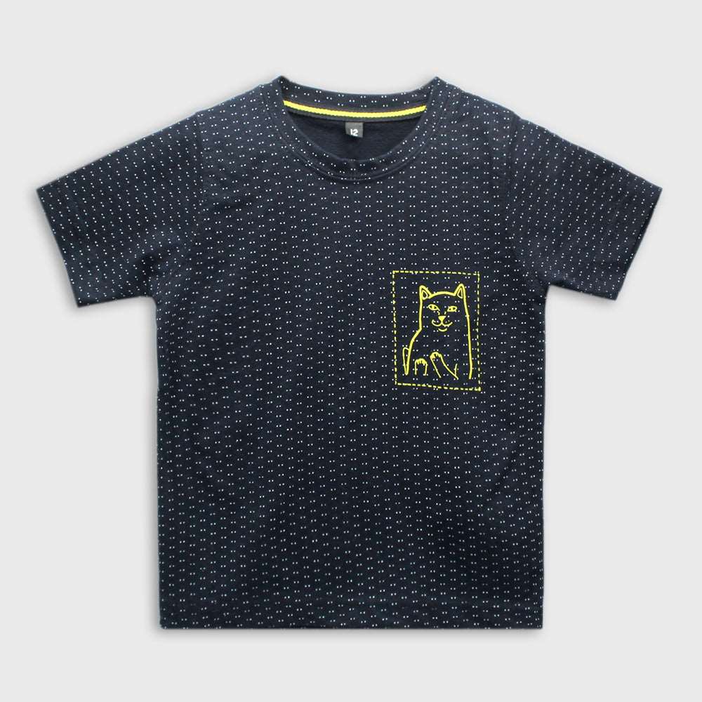 Kids - Naughty Cat Tee (Black)