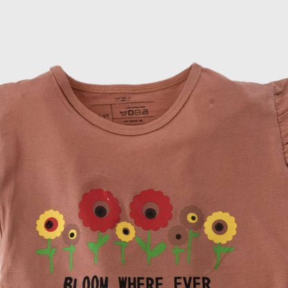 Bloom floral Top (Tea pink)