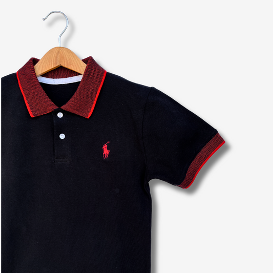 Kids Classic Polo (Black)