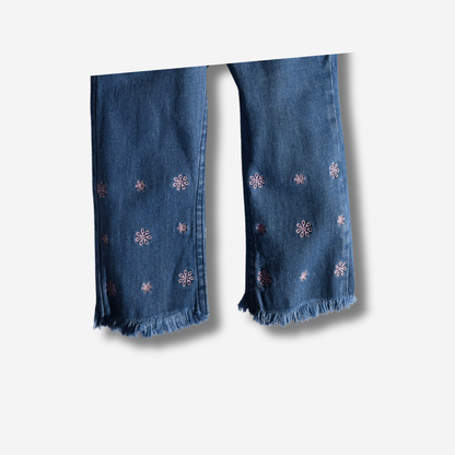 Medium Blue - Blossom Hem Denim