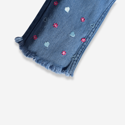 Light Blue - Blossom Hem Denim