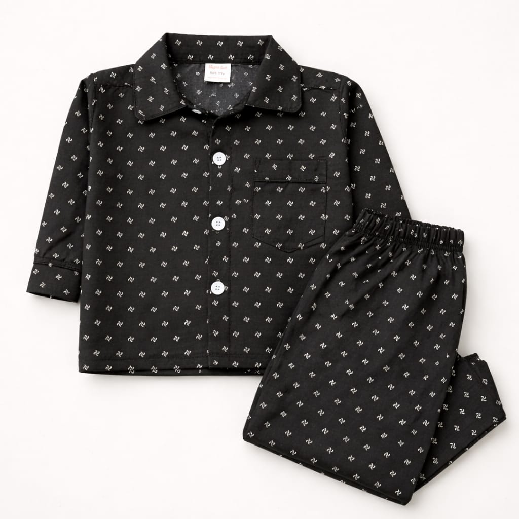 Midnight Mini Classic Cotton Night Suit