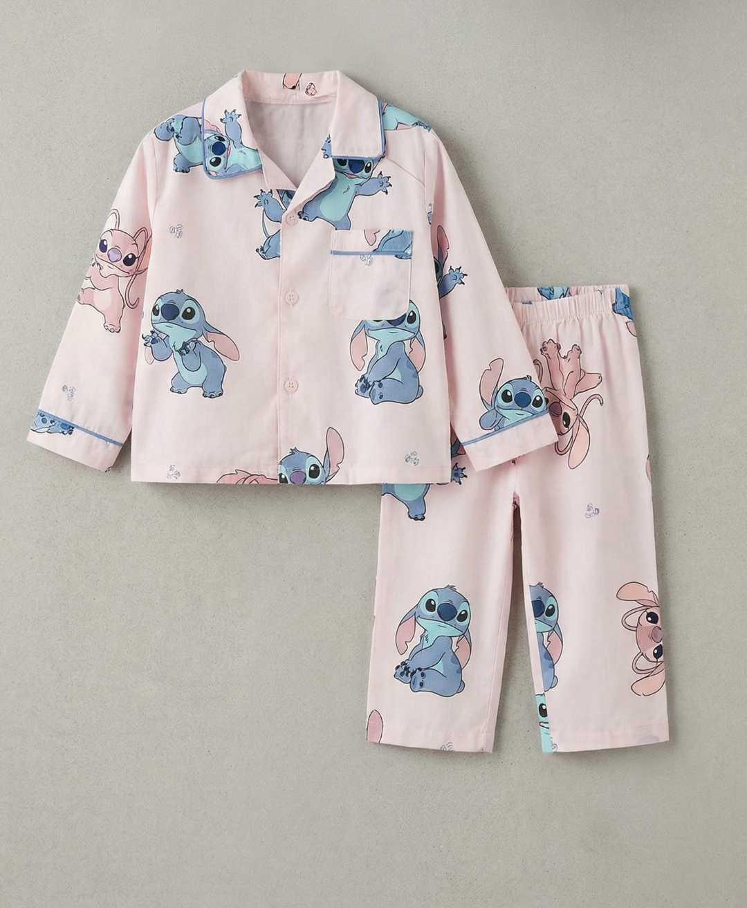 Stitchy Dreams Pink Night Suit