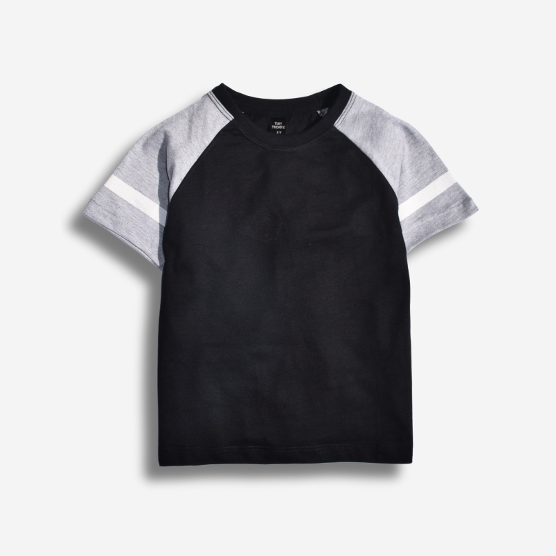 Black & Gray Raglan T-Shirt