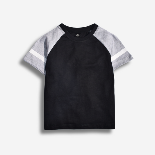 Black & Gray Raglan T-Shirt