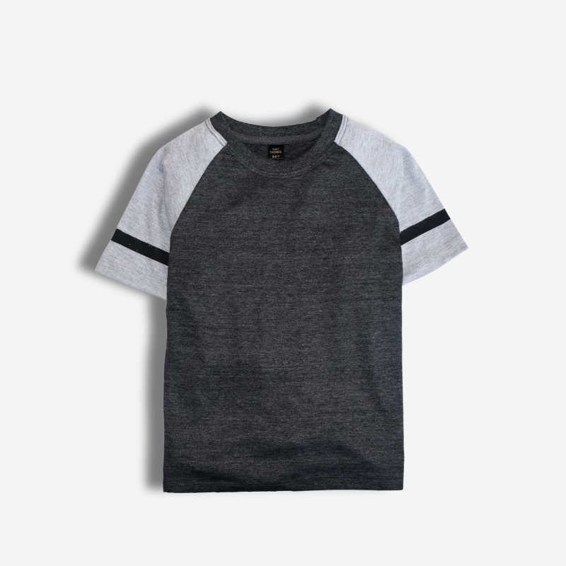 Charcoal Gray Raglan T-Shirt for Kids