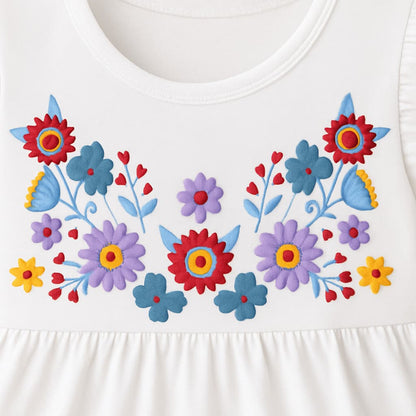 🌸 Blossom Joy Puff Print Frock