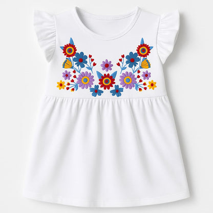 🌸 Blossom Joy Puff Print Frock