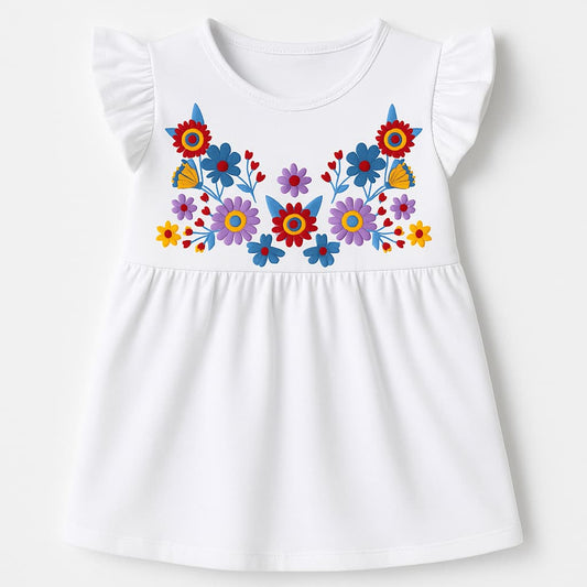 🌸 Blossom Joy Puff Print Frock