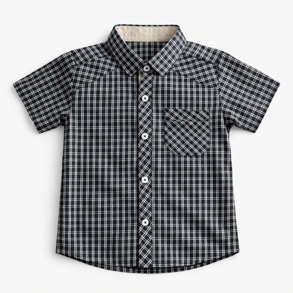 Classic Black Check casual Shirt